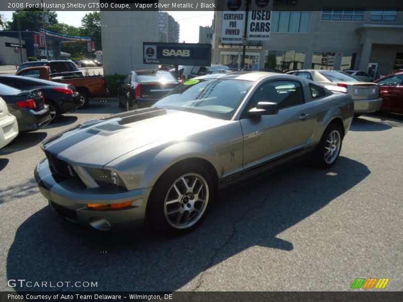 Vapor Silver Metallic / Black 2008 Ford Mustang Shelby GT500 Coupe