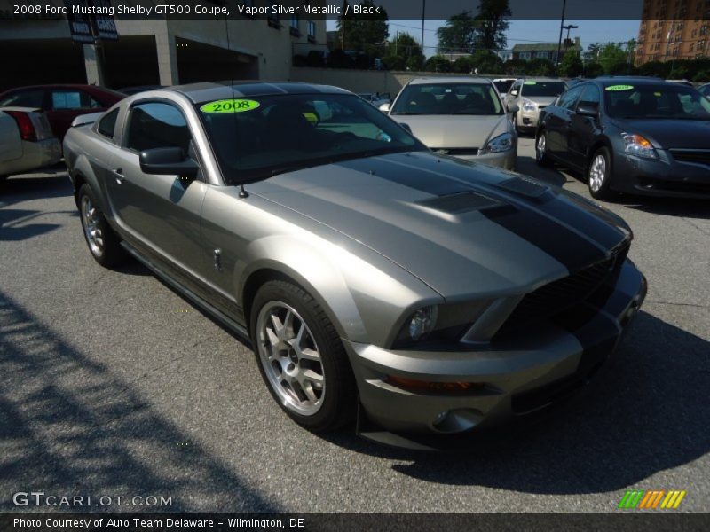 Vapor Silver Metallic / Black 2008 Ford Mustang Shelby GT500 Coupe