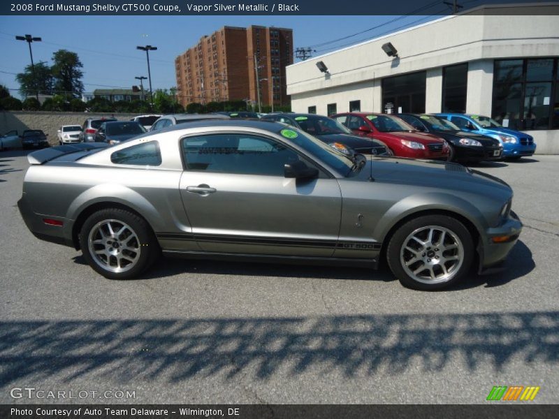 Vapor Silver Metallic / Black 2008 Ford Mustang Shelby GT500 Coupe