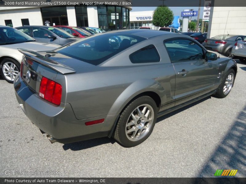 Vapor Silver Metallic / Black 2008 Ford Mustang Shelby GT500 Coupe