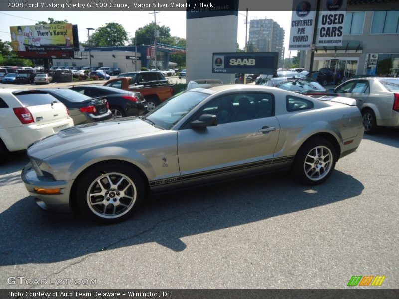 Vapor Silver Metallic / Black 2008 Ford Mustang Shelby GT500 Coupe