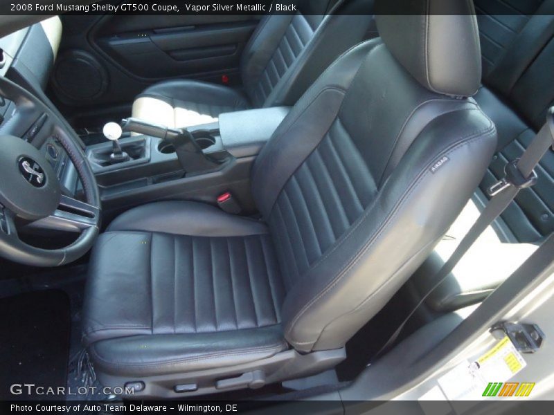 Vapor Silver Metallic / Black 2008 Ford Mustang Shelby GT500 Coupe