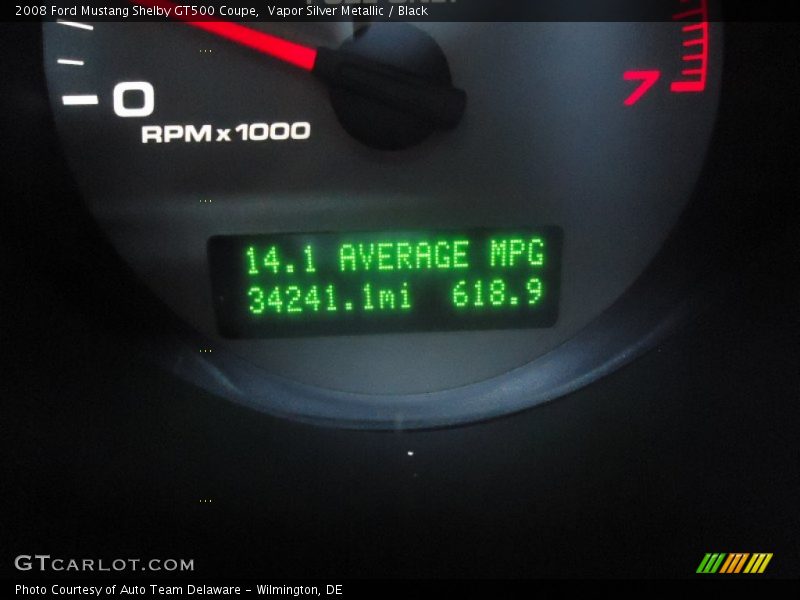 Vapor Silver Metallic / Black 2008 Ford Mustang Shelby GT500 Coupe