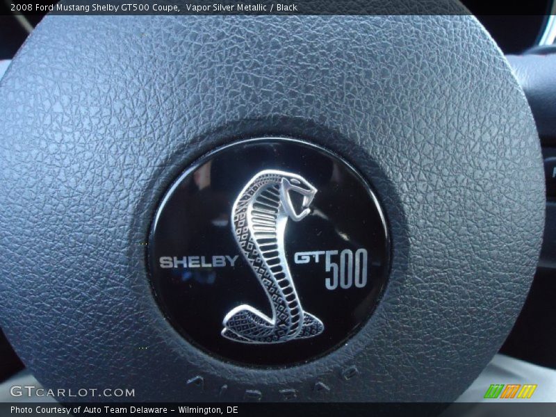 Vapor Silver Metallic / Black 2008 Ford Mustang Shelby GT500 Coupe