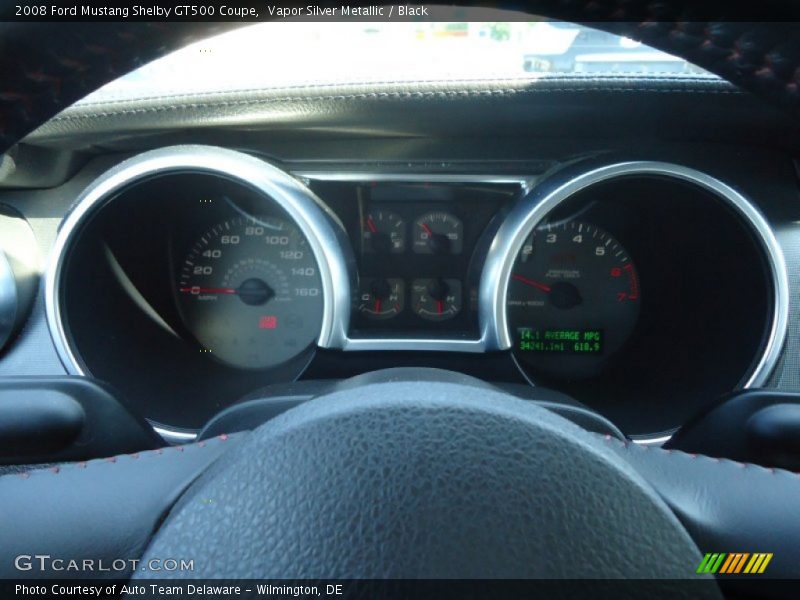 Vapor Silver Metallic / Black 2008 Ford Mustang Shelby GT500 Coupe