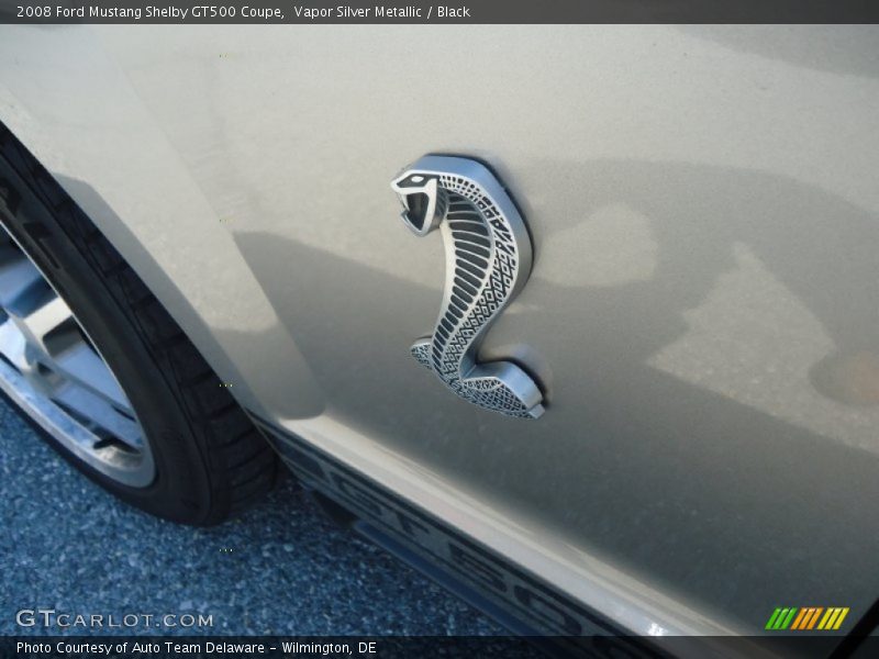 Vapor Silver Metallic / Black 2008 Ford Mustang Shelby GT500 Coupe
