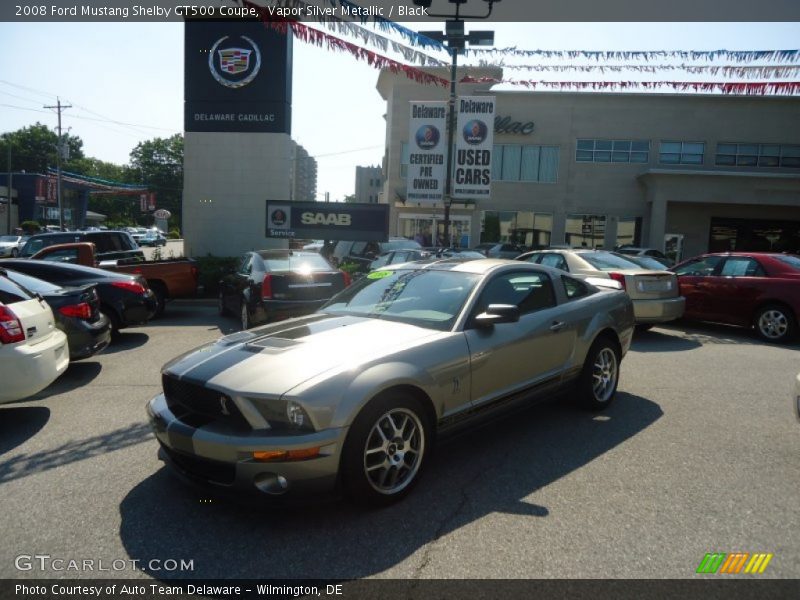 Vapor Silver Metallic / Black 2008 Ford Mustang Shelby GT500 Coupe