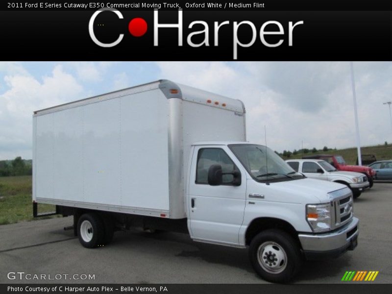 Oxford White / Medium Flint 2011 Ford E Series Cutaway E350 Commercial Moving Truck