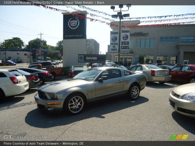 Vapor Silver Metallic / Black 2008 Ford Mustang Shelby GT500 Coupe