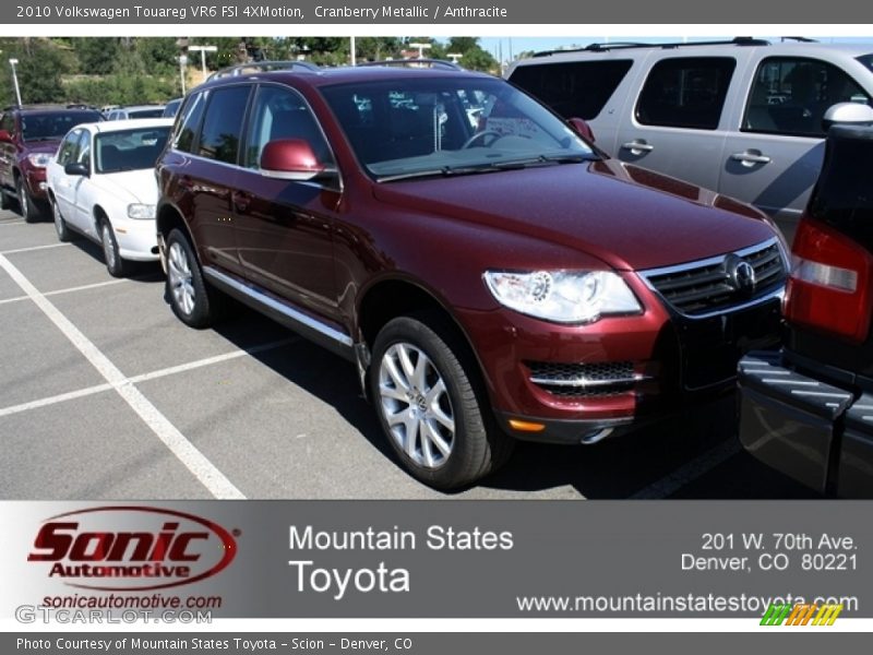 Cranberry Metallic / Anthracite 2010 Volkswagen Touareg VR6 FSI 4XMotion
