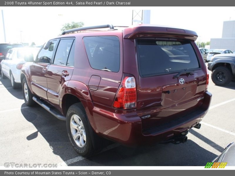 Salsa Red Pearl / Dark Charcoal 2008 Toyota 4Runner Sport Edition 4x4