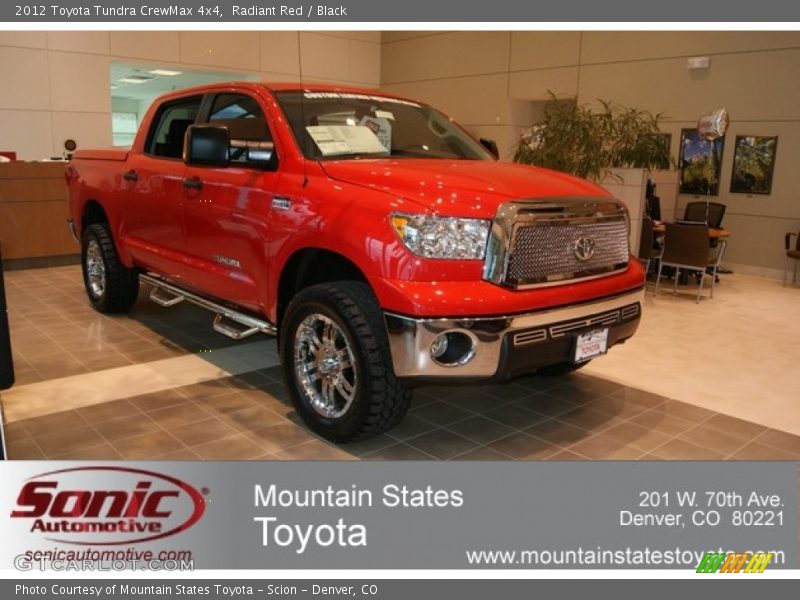 Radiant Red / Black 2012 Toyota Tundra CrewMax 4x4