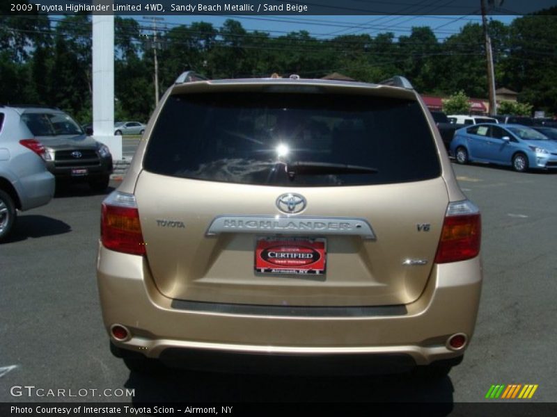 Sandy Beach Metallic / Sand Beige 2009 Toyota Highlander Limited 4WD