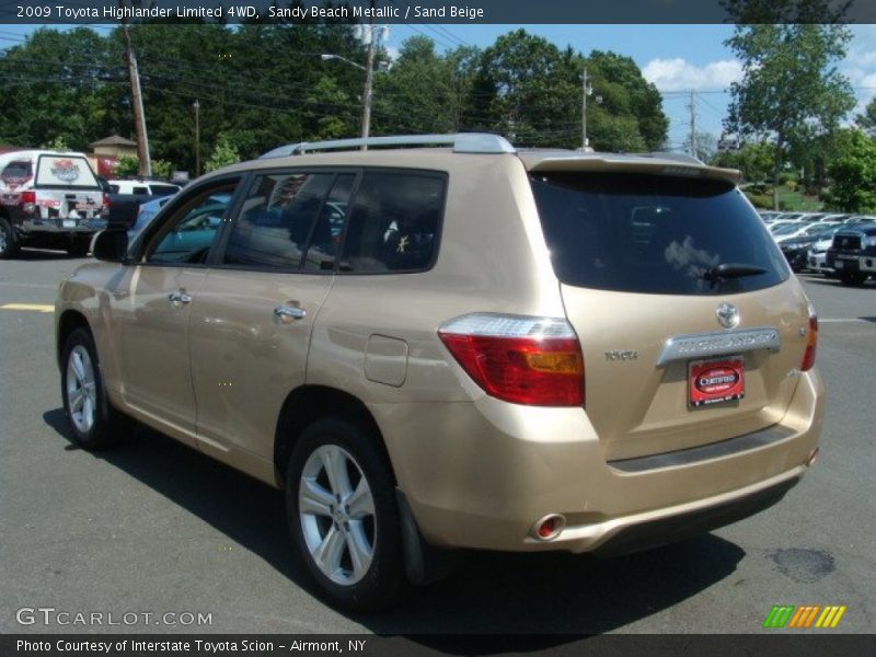 Sandy Beach Metallic / Sand Beige 2009 Toyota Highlander Limited 4WD