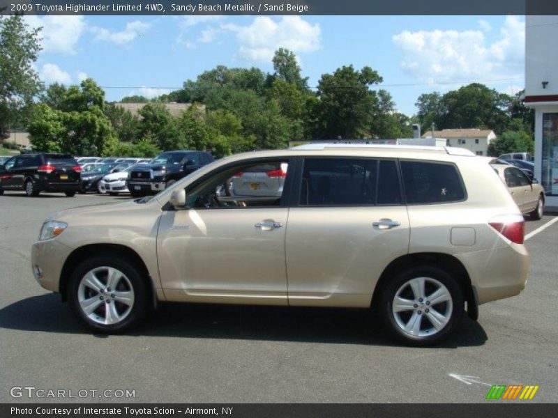 Sandy Beach Metallic / Sand Beige 2009 Toyota Highlander Limited 4WD