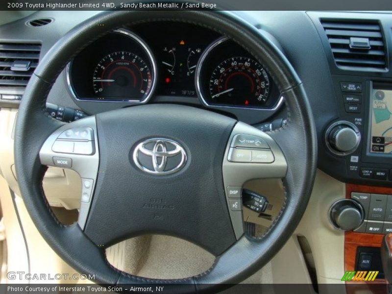 Sandy Beach Metallic / Sand Beige 2009 Toyota Highlander Limited 4WD