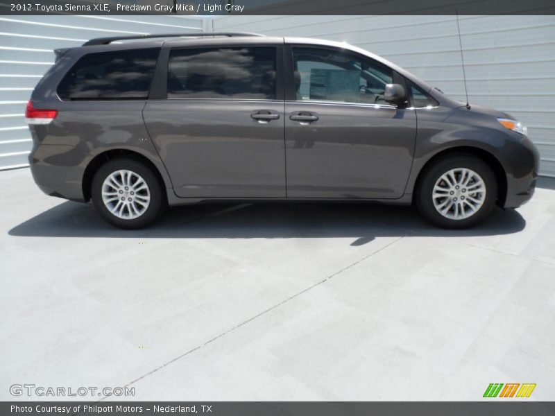 Predawn Gray Mica / Light Gray 2012 Toyota Sienna XLE