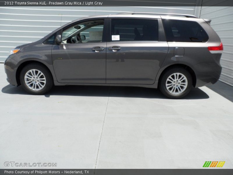 Predawn Gray Mica / Light Gray 2012 Toyota Sienna XLE