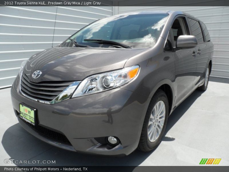 Predawn Gray Mica / Light Gray 2012 Toyota Sienna XLE