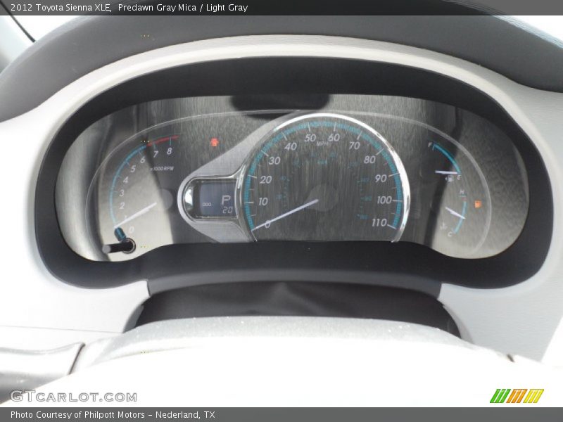 Predawn Gray Mica / Light Gray 2012 Toyota Sienna XLE