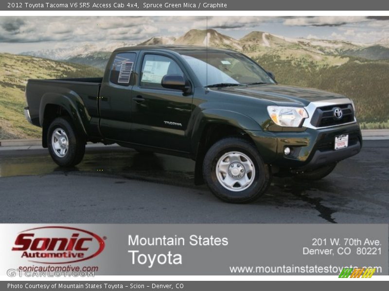 Spruce Green Mica / Graphite 2012 Toyota Tacoma V6 SR5 Access Cab 4x4