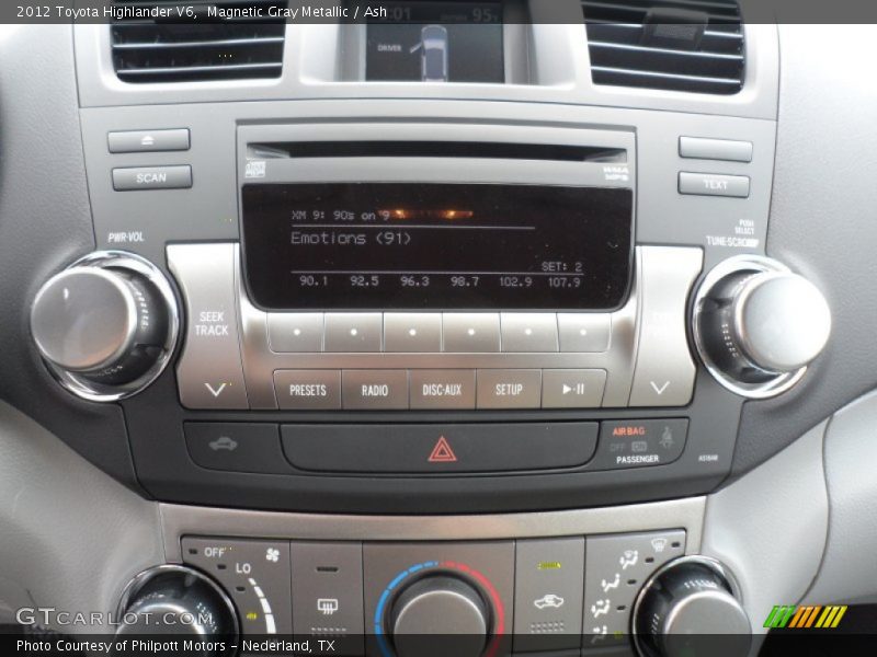 Magnetic Gray Metallic / Ash 2012 Toyota Highlander V6