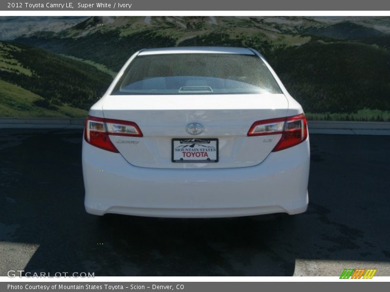 Super White / Ivory 2012 Toyota Camry LE