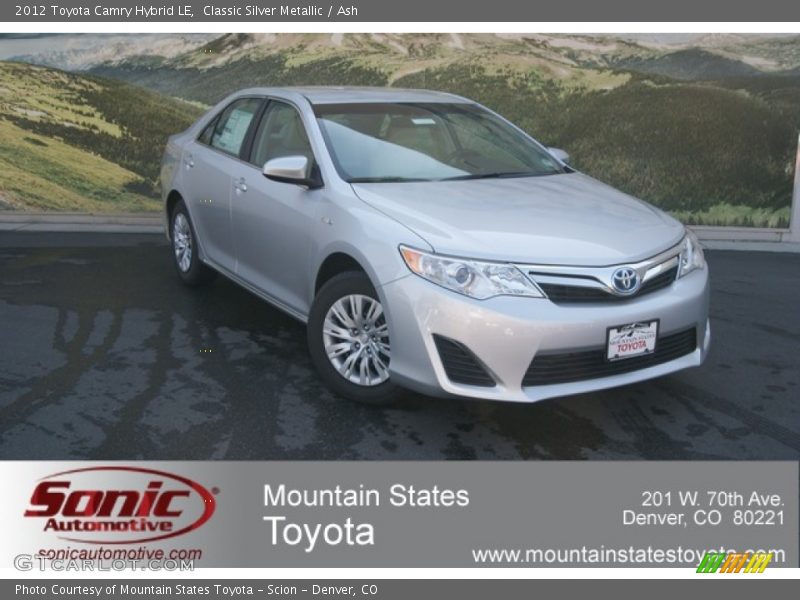 Classic Silver Metallic / Ash 2012 Toyota Camry Hybrid LE