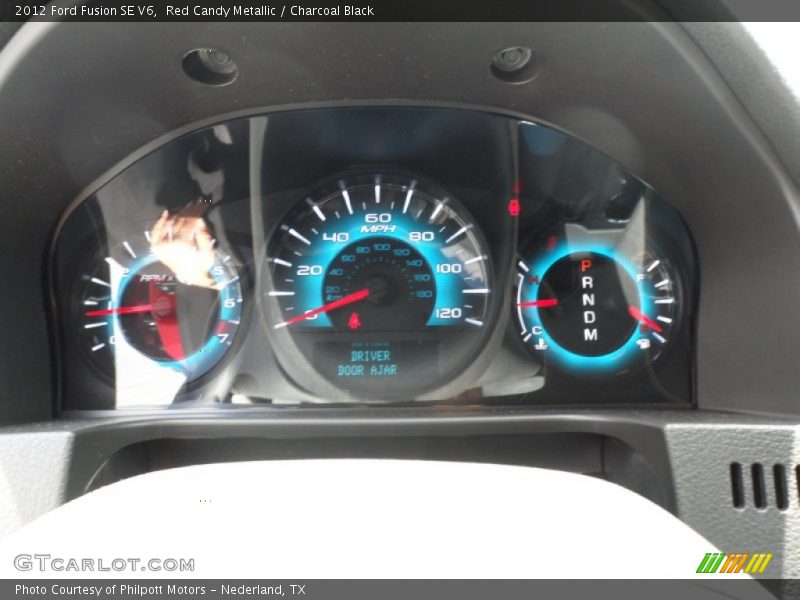 Red Candy Metallic / Charcoal Black 2012 Ford Fusion SE V6