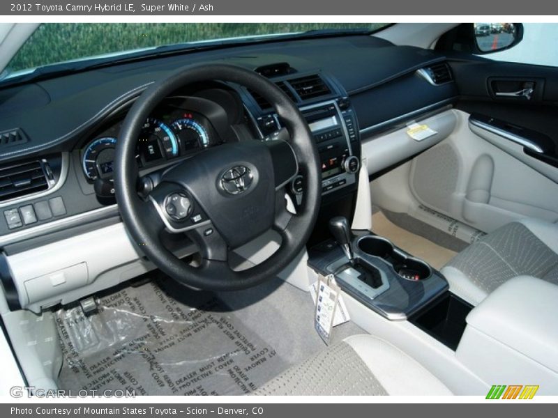 Super White / Ash 2012 Toyota Camry Hybrid LE