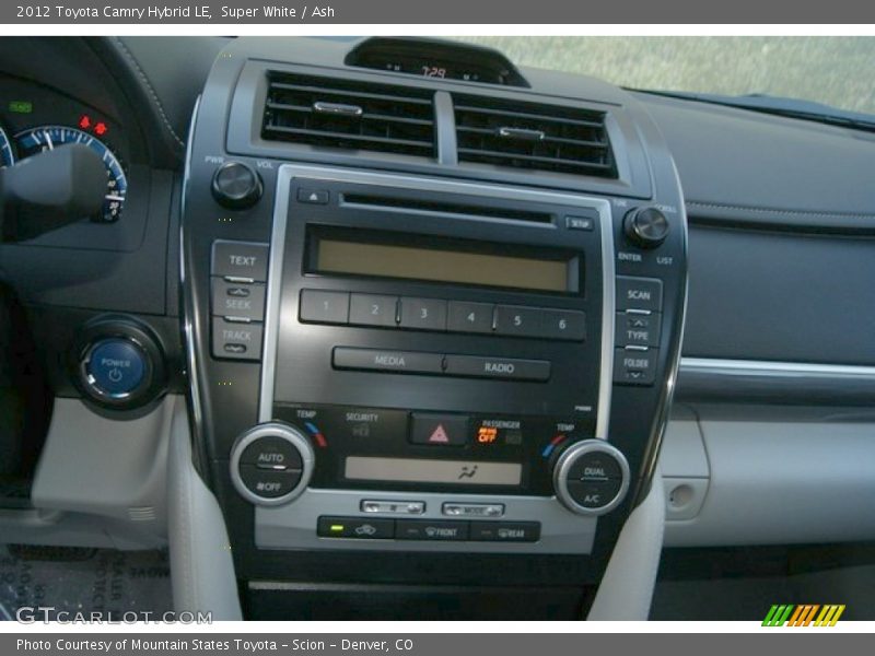 Super White / Ash 2012 Toyota Camry Hybrid LE