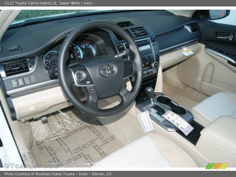 Super White / Ivory 2012 Toyota Camry Hybrid LE