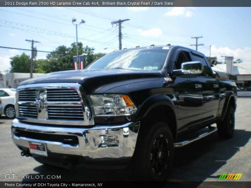 Brilliant Black Crystal Pearl / Dark Slate 2011 Dodge Ram 2500 HD Laramie Crew Cab 4x4