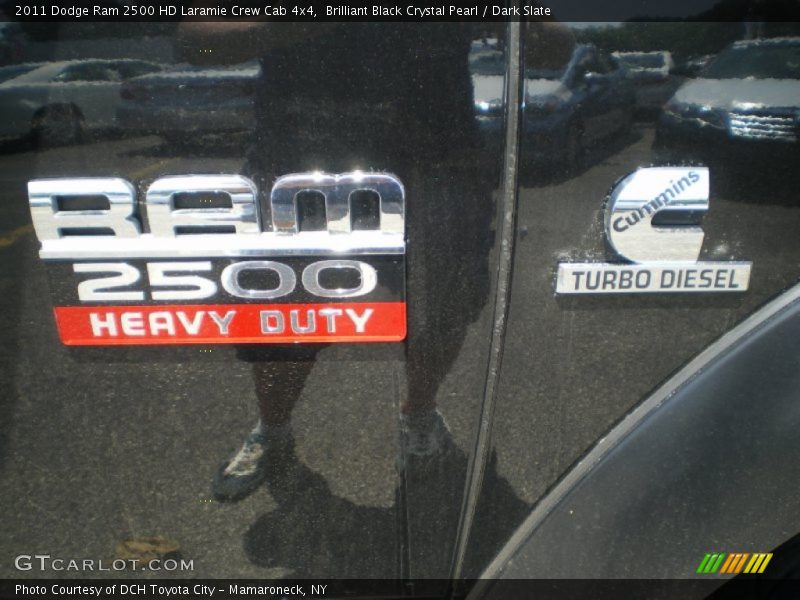 Brilliant Black Crystal Pearl / Dark Slate 2011 Dodge Ram 2500 HD Laramie Crew Cab 4x4