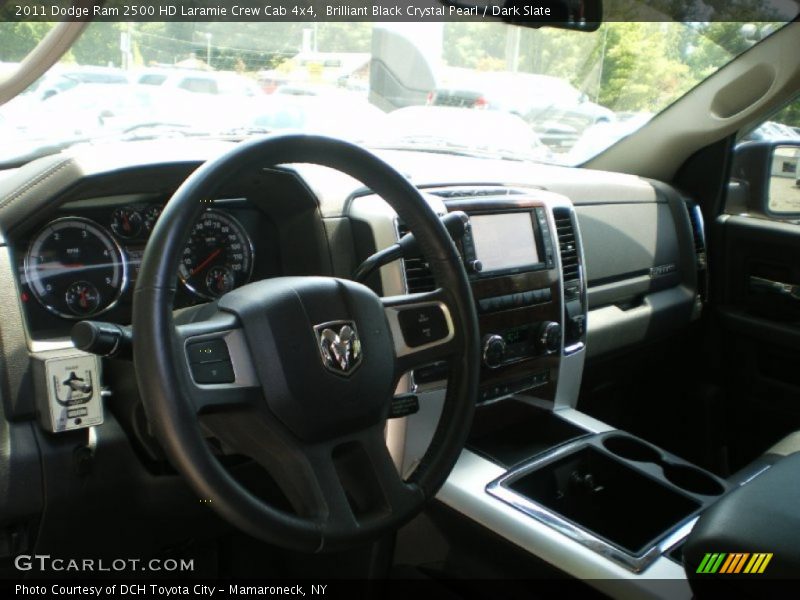 Brilliant Black Crystal Pearl / Dark Slate 2011 Dodge Ram 2500 HD Laramie Crew Cab 4x4