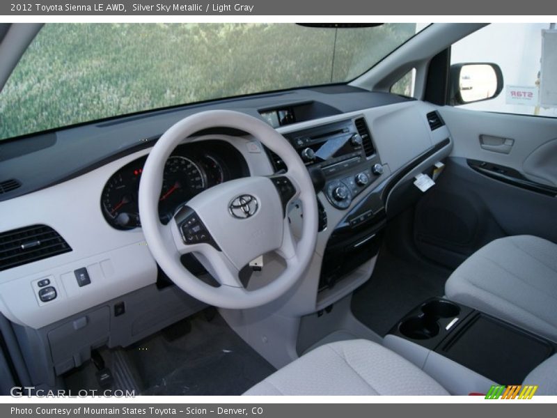 Silver Sky Metallic / Light Gray 2012 Toyota Sienna LE AWD