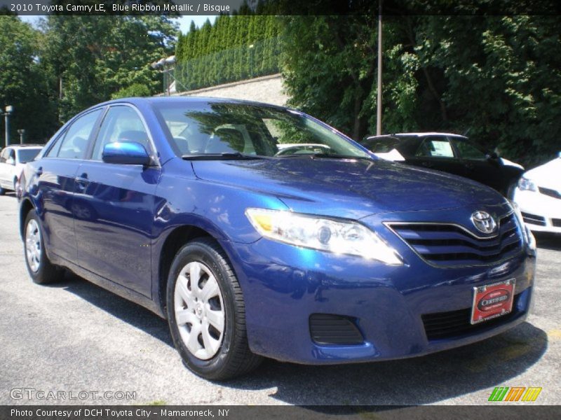 Blue Ribbon Metallic / Bisque 2010 Toyota Camry LE