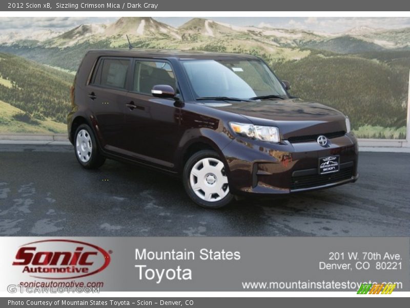Sizzling Crimson Mica / Dark Gray 2012 Scion xB