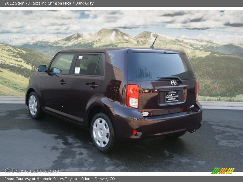Sizzling Crimson Mica / Dark Gray 2012 Scion xB