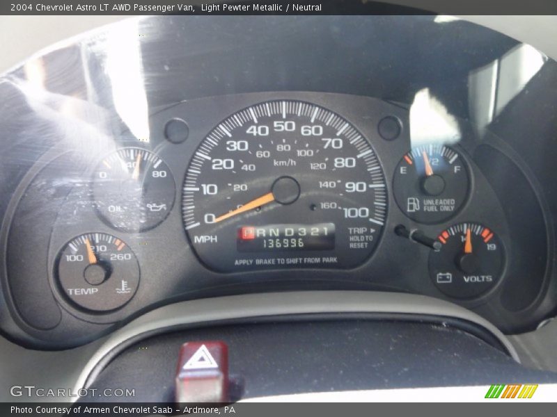  2004 Astro LT AWD Passenger Van LT AWD Passenger Van Gauges