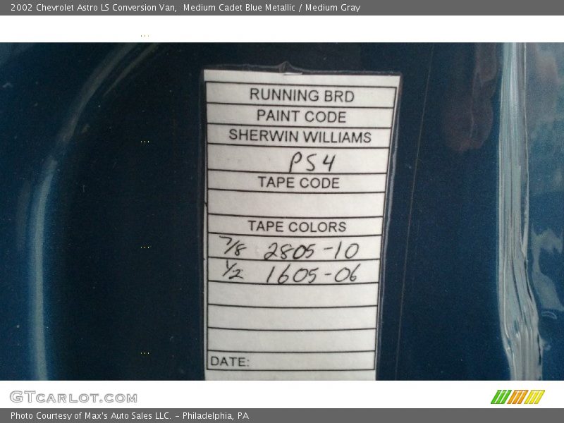 Medium Cadet Blue Metallic / Medium Gray 2002 Chevrolet Astro LS Conversion Van