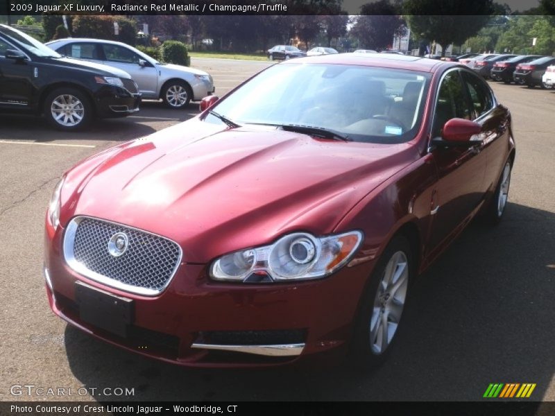 Radiance Red Metallic / Champagne/Truffle 2009 Jaguar XF Luxury