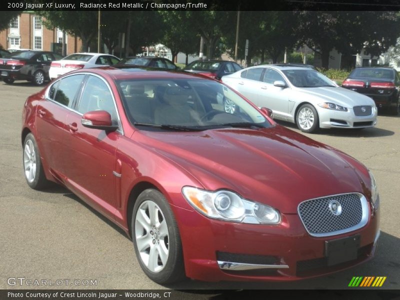 Radiance Red Metallic / Champagne/Truffle 2009 Jaguar XF Luxury