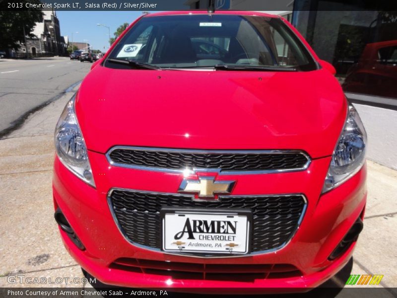 Salsa (Red) / Silver/Silver 2013 Chevrolet Spark LT
