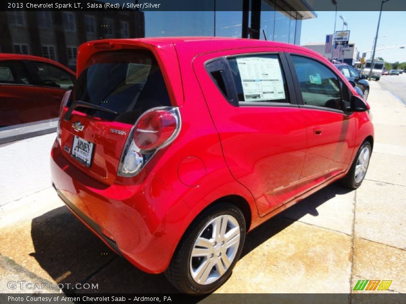 Salsa (Red) / Silver/Silver 2013 Chevrolet Spark LT