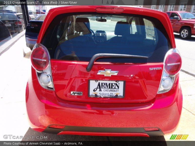 Salsa (Red) / Silver/Silver 2013 Chevrolet Spark LT