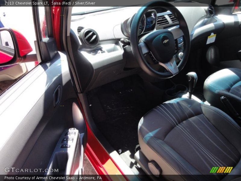 Salsa (Red) / Silver/Silver 2013 Chevrolet Spark LT