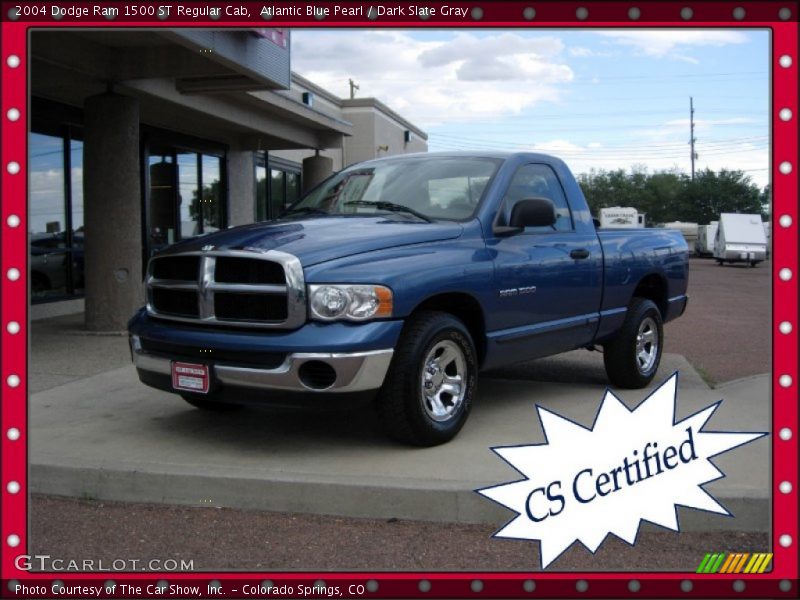 Atlantic Blue Pearl / Dark Slate Gray 2004 Dodge Ram 1500 ST Regular Cab