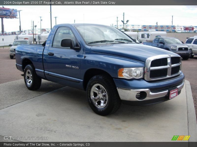 Atlantic Blue Pearl / Dark Slate Gray 2004 Dodge Ram 1500 ST Regular Cab