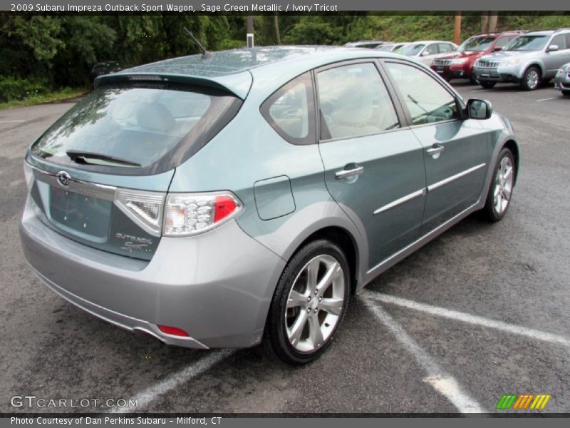 Sage Green Metallic / Ivory Tricot 2009 Subaru Impreza Outback Sport Wagon